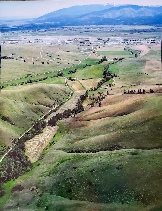 bird's eye view with a rural view