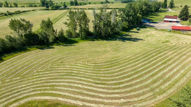 bird's eye view with a rural view