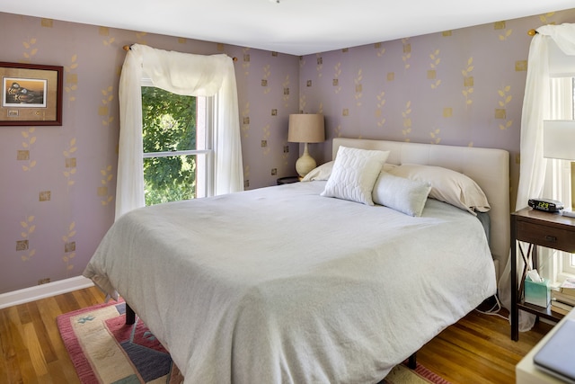 bedroom featuring light wood-type flooring