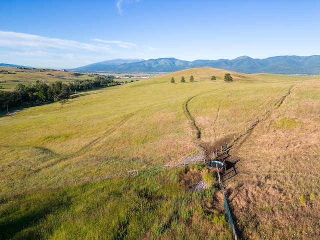 property view of mountains with a rural view