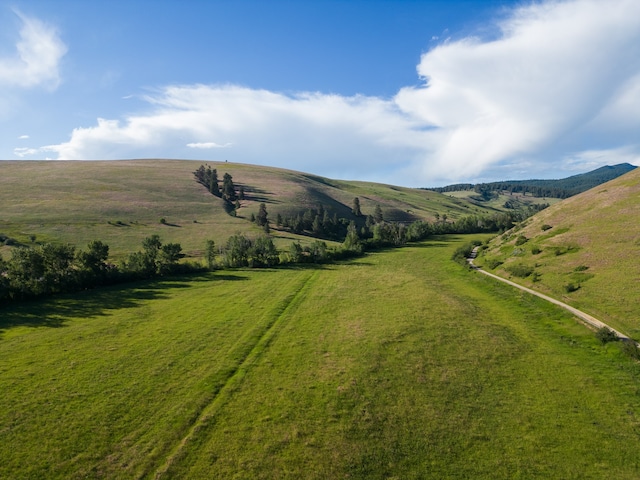 view of mountain feature featuring a rural view