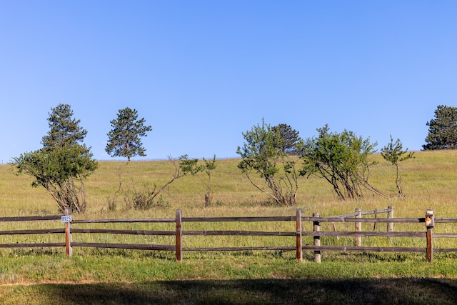 view of yard featuring a rural view