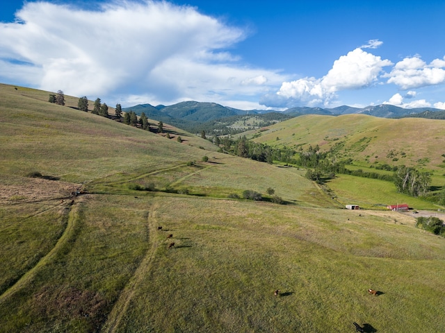 view of mountain feature featuring a rural view