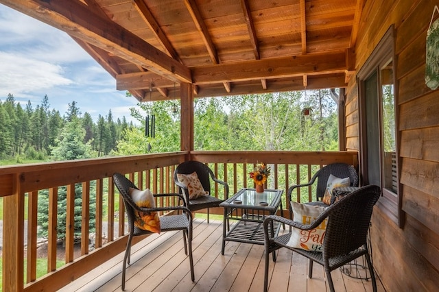 deck with outdoor lounge area