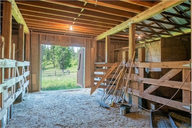 view of stable