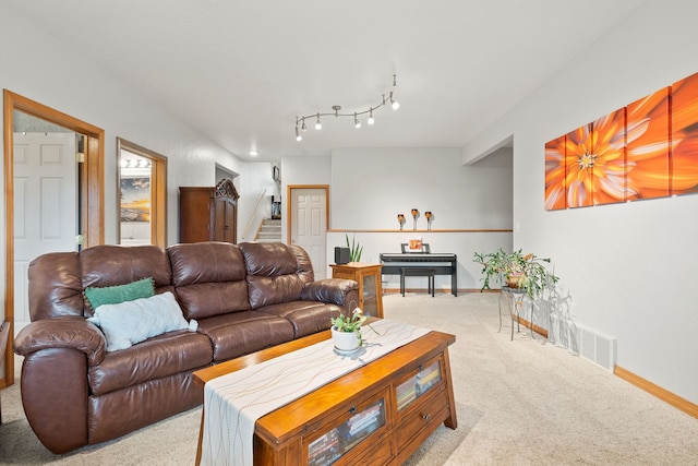 view of carpeted living room