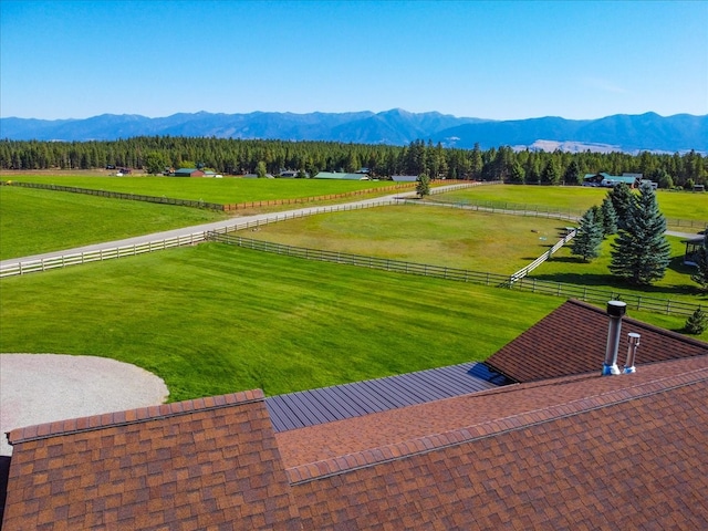 view of property's community featuring a mountain view and a rural view