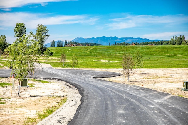 325 River Ranch Rd, Whitefish, MT 59937 - view of asphalt road featuring a rural view and a mountain view