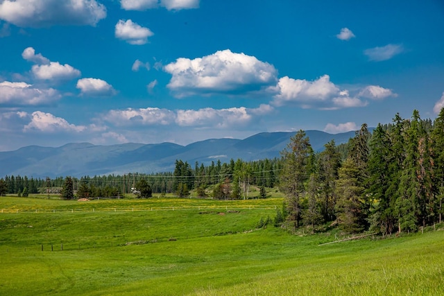 325 River Ranch Rd, Whitefish, MT 59937 - view of mountain background featuring rural landscape and a heavily wooded area
