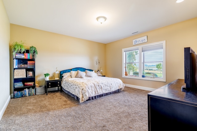 view of carpeted bedroom