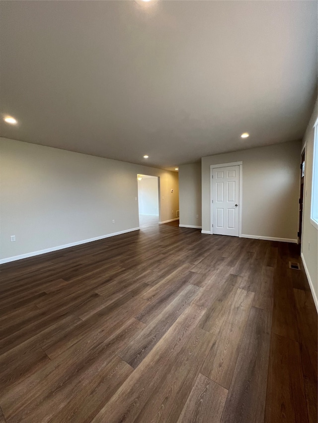 interior space featuring dark hardwood / wood-style flooring