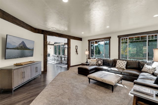 2870 US Highway 93 W, Whitefish, MT 59937 - living room with dark hardwood / wood-style floors
