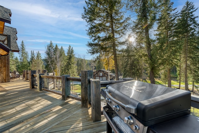 2870 US Highway 93 W, Whitefish, MT 59937 - wooden deck with grilling area
