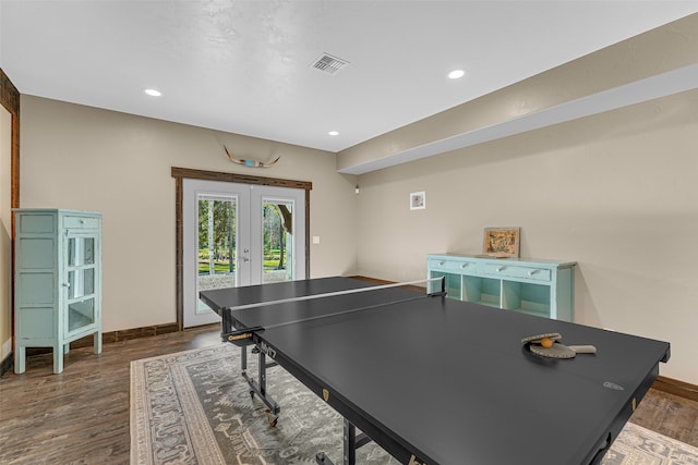 2870 US Highway 93 W, Whitefish, MT 59937 - playroom with dark hardwood / wood-style floors and french doors