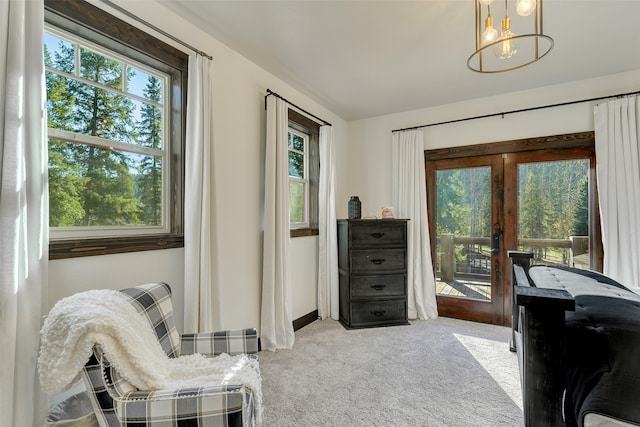 2870 US Highway 93 W, Whitefish, MT 59937 - living area with french doors and light colored carpet