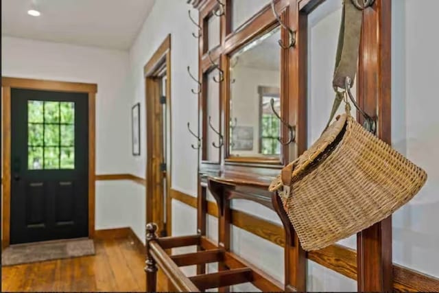 2870 US Highway 93 W, Whitefish, MT 59937 - foyer entrance with hardwood / wood-style flooring