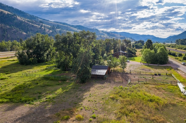 property view of mountains featuring a rural view