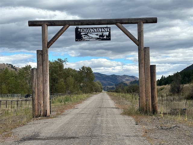 view of street featuring a mountain view