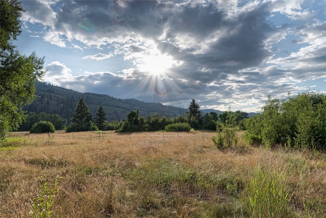 property view of mountains with a rural view