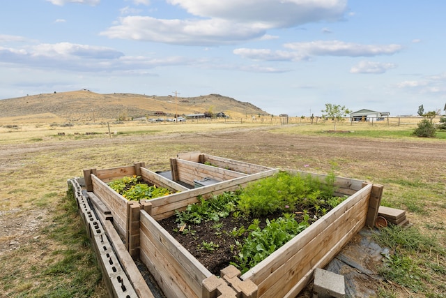 exterior space with a mountain view and a rural view