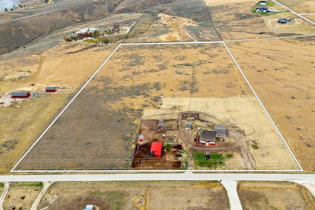 aerial view with a rural view