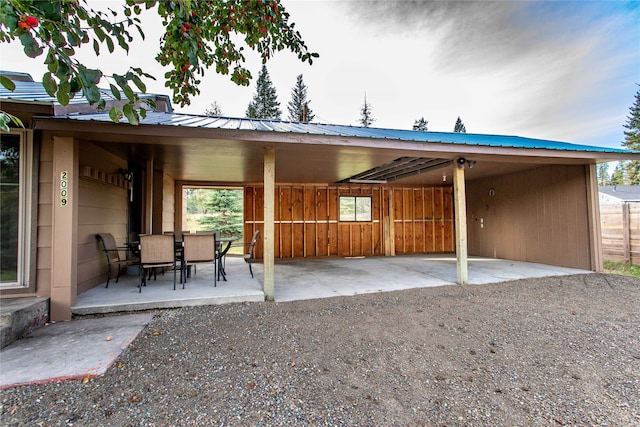 rear view of house featuring a patio area