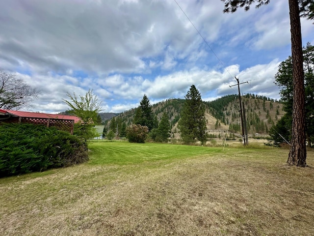 644 4th Ave E, Superior, MT 59872 - view of grassy yard with a mountain view
