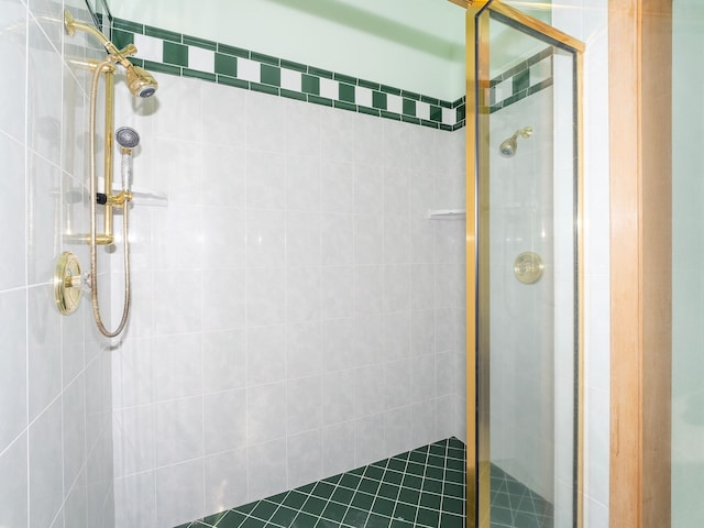 bathroom with an enclosed shower