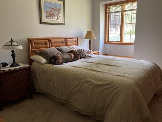 bedroom featuring carpet