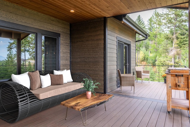 view of wooden deck