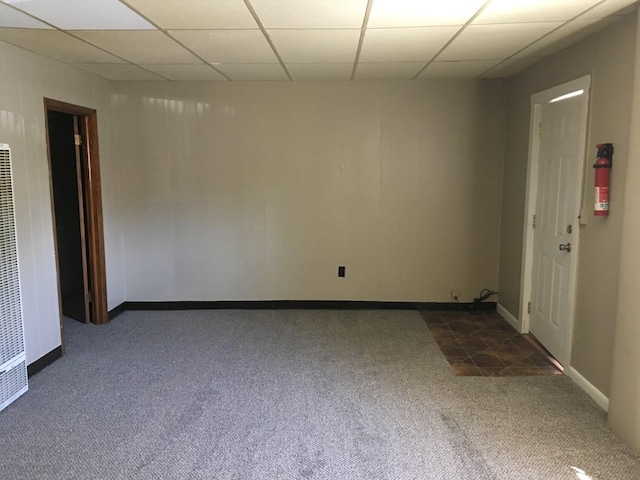106 State St, Hamilton, MT 59840 - carpeted spare room featuring a drop ceiling and a heating unit