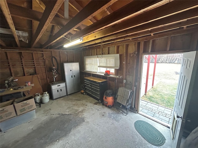 214 Laura St, Augusta, MT 59410 - garage with a workshop area
