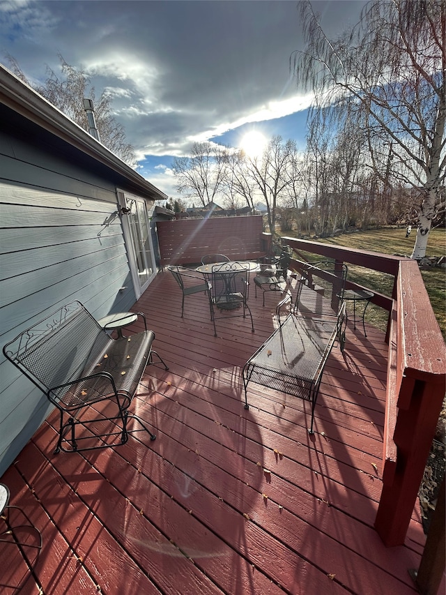 view of wooden terrace