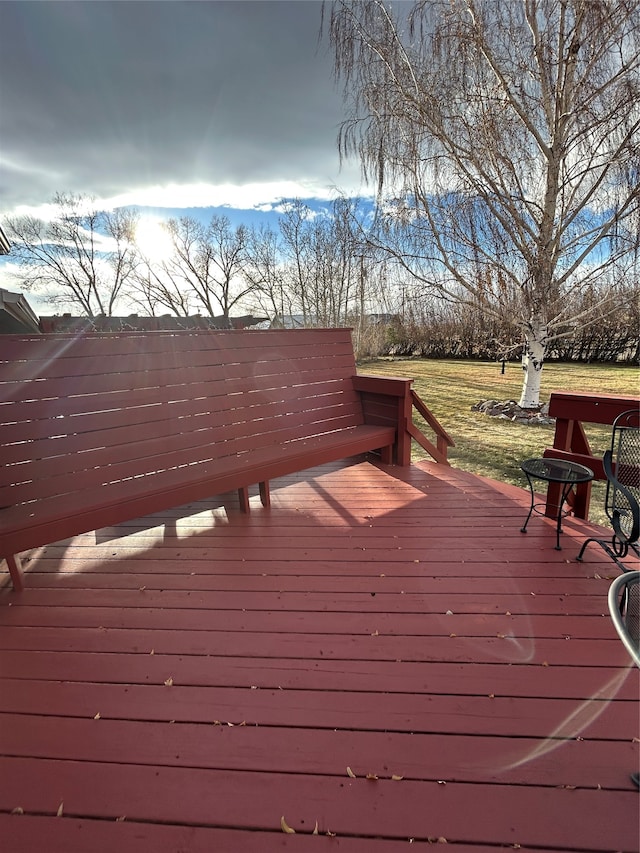 view of wooden terrace