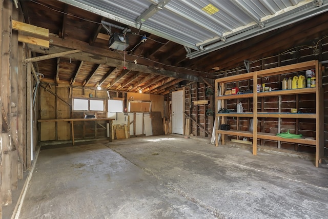 garage featuring a garage door opener