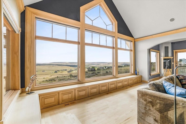 sunroom featuring visible vents