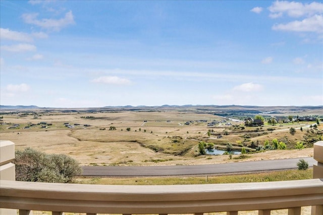 exterior space featuring a mountain view