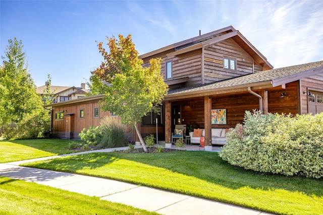 view of front of house with a front yard