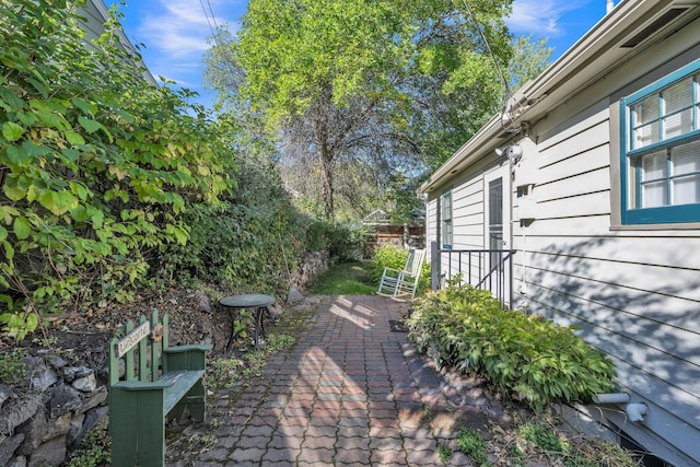 view of yard with a patio area