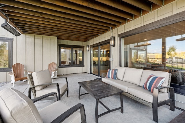 view of patio featuring an outdoor hangout area