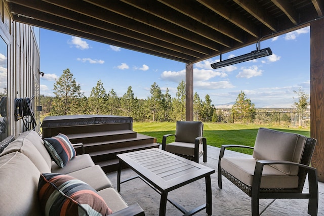 view of patio / terrace with an outdoor hangout area