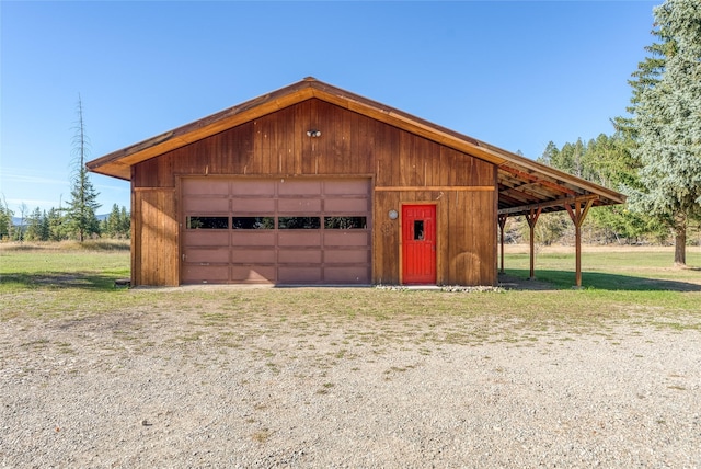 2237 Grave Creek Rd, Eureka, MT 59917 - garage featuring a detached garage