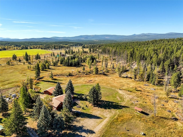 2237 Grave Creek Rd, Eureka, MT 59917 - aerial view of property and surrounding area featuring a mountain backdrop