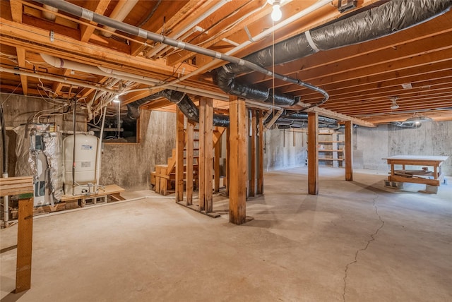 2237 Grave Creek Rd, Eureka, MT 59917 - unfinished basement featuring a water pressure tank and stairs