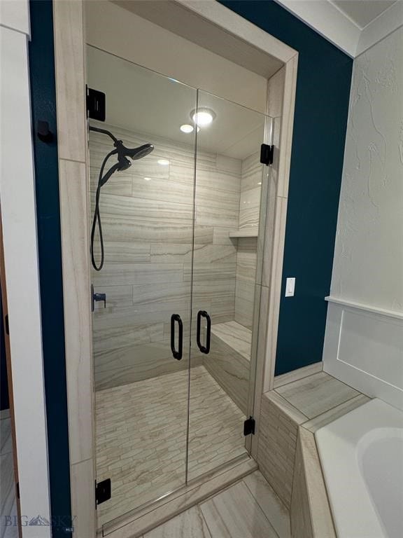 bathroom with walk in shower