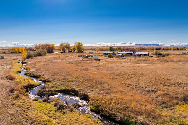 exterior space featuring a mountain view and a rural view