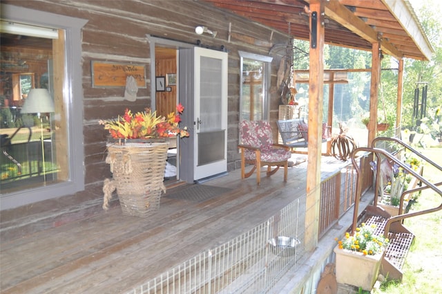 1876 Timber Creek Rd, Haugan, MT 59866 - view of wooden terrace