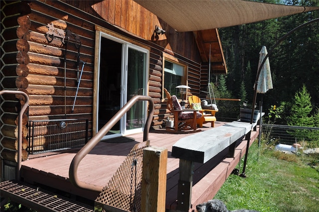 1876 Timber Creek Rd, Haugan, MT 59866 - view of wooden deck