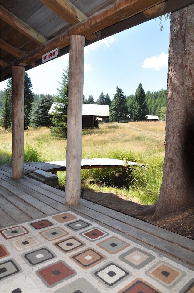 1876 Timber Creek Rd, Haugan, MT 59866 - view of deck