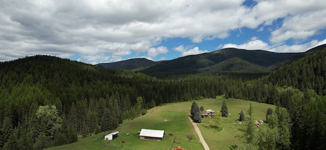 1876 Timber Creek Rd, Haugan, MT 59866 - mountain view with a heavily wooded area and rural landscape